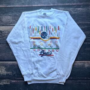 Vintage 80's RARE Chicago Bears Super Bowl Bound Trench Sweatshirt